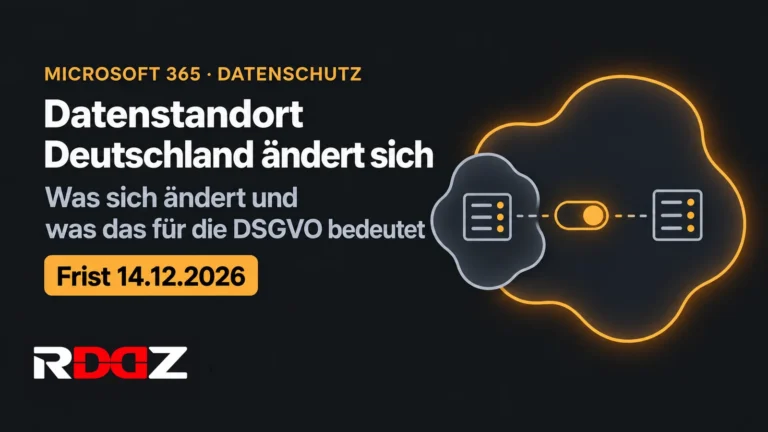 Microsoft 365: Datenstandort Deutschland ändert sich Grafik: US CLOUD Act und Datenzugriff auf Cloud-Daten unabhängig vom Serverstandort