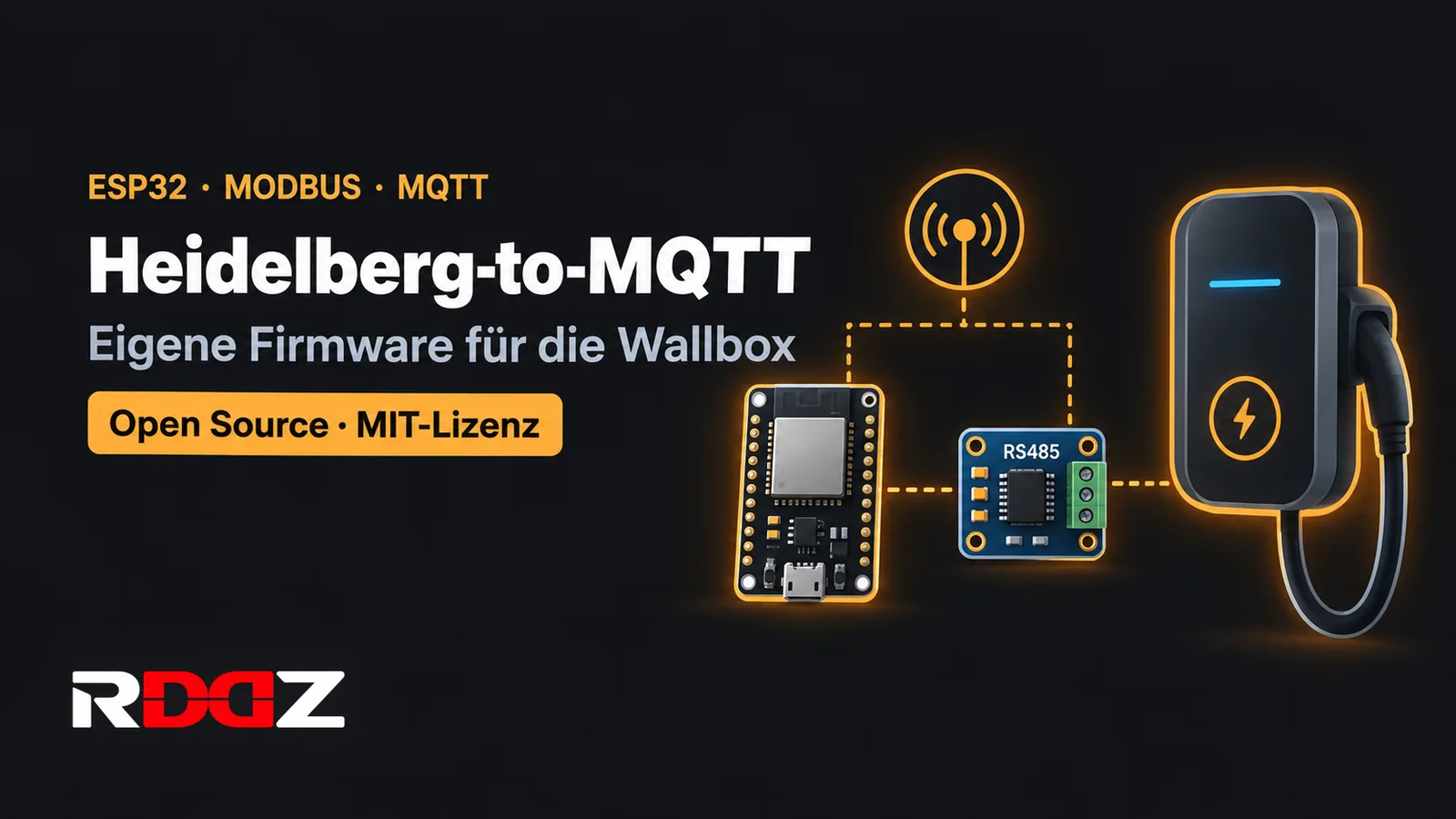 ESP32-Firmware Heidelberg-to-MQTT von RDDZ – Modbus RTU und MQTT Anbindung für die Heidelberg Wallbox